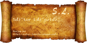 Sátor László névjegykártya